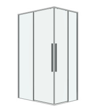 Душевое ограждение Grossman Galaxy 300.K33.01.9070.10.00 (90х70х195) прямоугольник,раздвижная,хром,стекло прозрачое