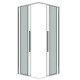 Душевое ограждение Grossman Galaxy 300.K33.01.8080.10.00 (80х80х195) квадрат,раздвижная,хром,стекло прозрачное