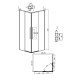 Душевое ограждение Grossman Galaxy 300.K33.01.9080.10.02 (90х80х195) прямоугольник,раздвижная,хром,стекло шиншилла