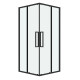 Душевое ограждение Grossman Cosmo 300.K33.02.1010.21.00 (100х100х195) квадрат,раздвижная,черный матовый,стекло прозрачное