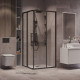 Душевое ограждение Grossman Cosmo 300.K33.02.1010.21.00 (100х100х195) квадрат,раздвижная,черный матовый,стекло прозрачное