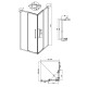 Душевое ограждение Grossman Cosmo 300.K33.02.8080.21.00 (80х80х195) квадрат,раздвижная,черный матовый,стекло прозрачное