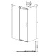 Боковая стенка Grossman Classic 200.K33.04.70.21.00 (70х195) черный матовый,стекло прозрачное