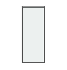 Боковая стенка Grossman Style 200.K33.05.70.21.00 (70х195) черный матовый,стекло прозрачное