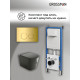 Комплект 3 в 1: Grossman инсталляция 900.K31.01.000+клавиша 700.K31.01.300.300 золото глянцевый+унитаз GR-4441BMS