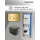 Комплект 3 в 1: Grossman инсталляция 900.K31.01.000+клавиша 700.K31.05.30M.30M золото глянцевый+унитаз GR-4441BMS