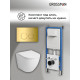 Комплект 3 в 1: Grossman инсталляция 900.K31.01.000+клавиша 700.K31.01.300.300 золото глянцевый+унитаз GR-4455S