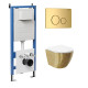 Комплект 3 в 1: Grossman инсталляция 900.K31.01.000+клавиша 700.K31.05.30M.30M золото глянцевый+унитаз GR-4455GWS