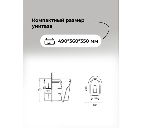 Комплект 3 в 1: Grossman инсталляция 900.K31.01.000+клавиша 700.K31.04.30M.30M золото глянцевый+унитаз GR-4477BMS