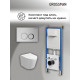 Комплект 3 в 1: Grossman инсталляция 900.K31.01.000+клавиша 700.K31.01.110.110 хром матовый+унитаз GR-4477SQ