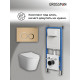Комплект 3 в 1: Grossman инсталляция 900.K31.01.000+клавиша 700.K31.01.310.310 золото матовый+унитаз GR-4478S