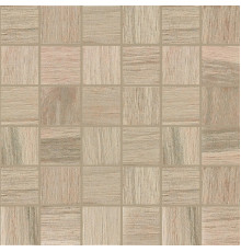 Wooden Tile Almond Mosaico Sfalstato Nat 5x5 30x30