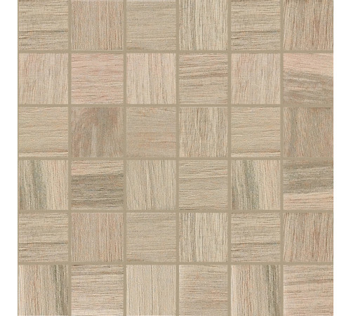 Wooden Tile Almond Mosaico Sfalstato Nat 5x5 30x30
