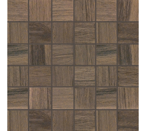 Wooden Tile Walnut Mosaico Sfalstato Nat 5x5 30x30