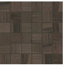 Wooden Tile Brown Mosaico Sfalstato Nat 5x5 30x30