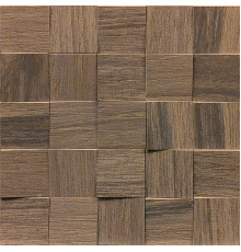 Wooden Tile Walnut Mosaico 6x6 3d Inclinato Nat 30x30