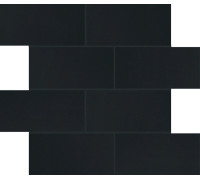 B&W Marble Black Naturale 6 Mm 7,5x15 Muretto 30x30