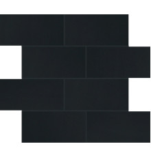 B&W Marble Black Naturale 6 Mm 7,5x15 Muretto 30x30