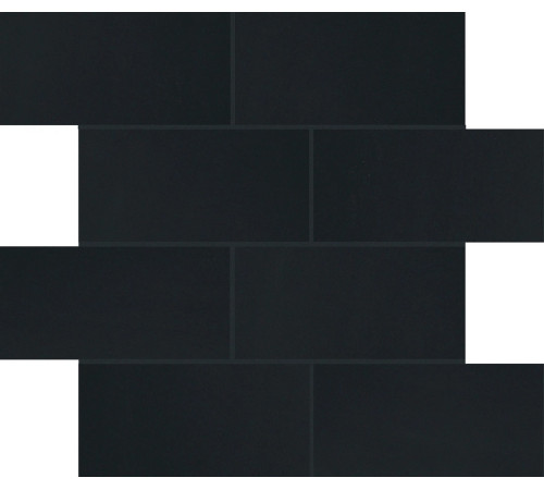 B&W Marble Black Naturale 6 Mm 7,5x15 Muretto 30x30