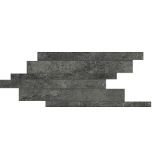 Artifact Of Cerim Worked Charcoal Listello Sfalstato 21x40