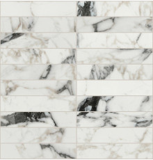 Bijoux Calacatta Altissimo Blanc Glossy Mosaico 3x15 30x30