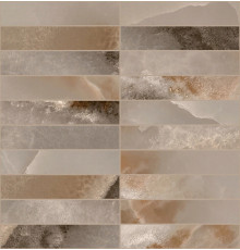 Reves De Rex Choco Matte Mosaico 3x15 30x30