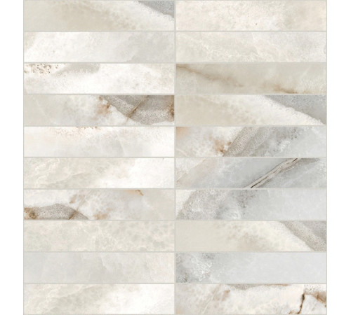 Reves De Rex Noisette Glossy Mosaico (3x15) 30x30