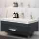 Тумба с раковиной напольная Velvex Orlando tn.ORL.CLA.80.2Y графит, 80 см