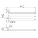 Полотенцедержатель Haiba HB8613, хром