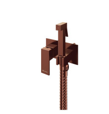 Гигиенический душ со смесителем встраиваемый Knotlor FHS02S1RB, бронза