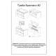 Тумба под раковину подвесная Бриклаер КРИСТАЛЛ ясень анкор темный/графит, 80 см