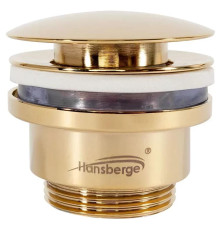 Донный клапан для раковины Hansberge H107GO, золото