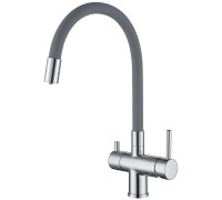 Смеситель для кухни с гибким изливом и подключением фильтра GAPPO G4398-30, хром