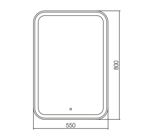 Зеркало RAVAL Сигма Sgm.02.550x800/W/RL, 55 см