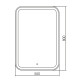 Зеркало RAVAL Сигма Sgm.02.550x800/W/RL, 55 см