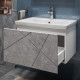 Тумба с раковиной подвесная VIGO Геометрия 033 бетон, 60 см