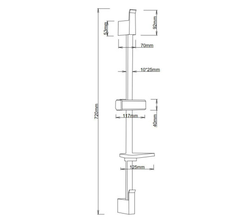 Душевой гарнитур ESKO SR720QBlack, черный