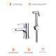 Смеситель для раковины с гигиеническим душем Prohanss P64.12, хром