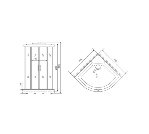 Душевая кабина Timo Standart T-5509, 90x90x220