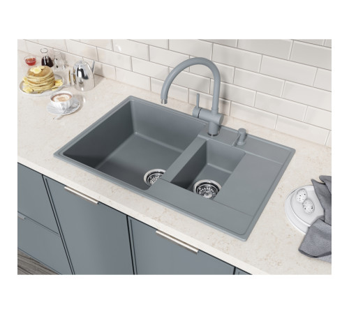 Кухонная мойка Grandex Aqua Topline 600112, серый