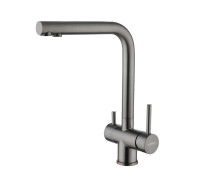 Смеситель для кухни с подключением фильтра воды Fmark FS1362Q, графит