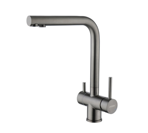 Смеситель для кухни с подключением фильтра воды Fmark FS1362Q, графит