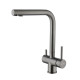 Смеситель для кухни с подключением фильтра воды Fmark FS1362Q, графит