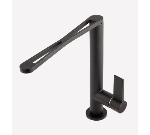Смеситель для кухни Webert Essential EN920302441, черный/сталь