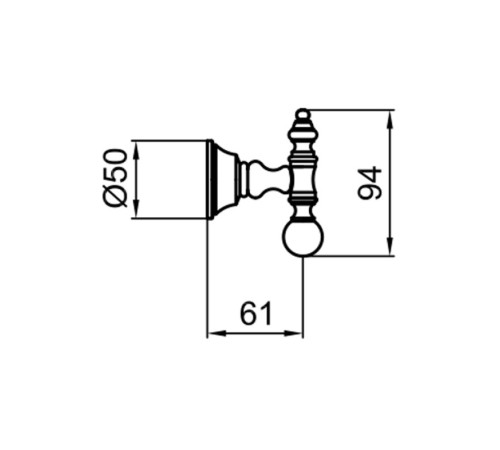 Крючок для ванной Webert Karenina KA500401010, золото