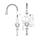 Смеситель для кухни с гибким изливом Voda Kitchen KF 36B, черный