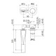 Смеситель для раковины Webert ONE-B NB830606441, черный/сталь