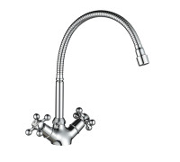 Смеситель для кухни с гибким изливом WesnaArt RASSVET, RAS02-180, хром
