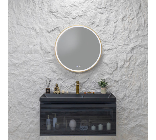 Зеркало Silver Mirrors Делуна/Deluna D700 2.2 (TX,алюм. профиль, цвет золото, подогрев, сенсорный выключатель)