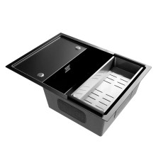 Кухонная мойка Ulgran Steel 680x500, вороненая сталь